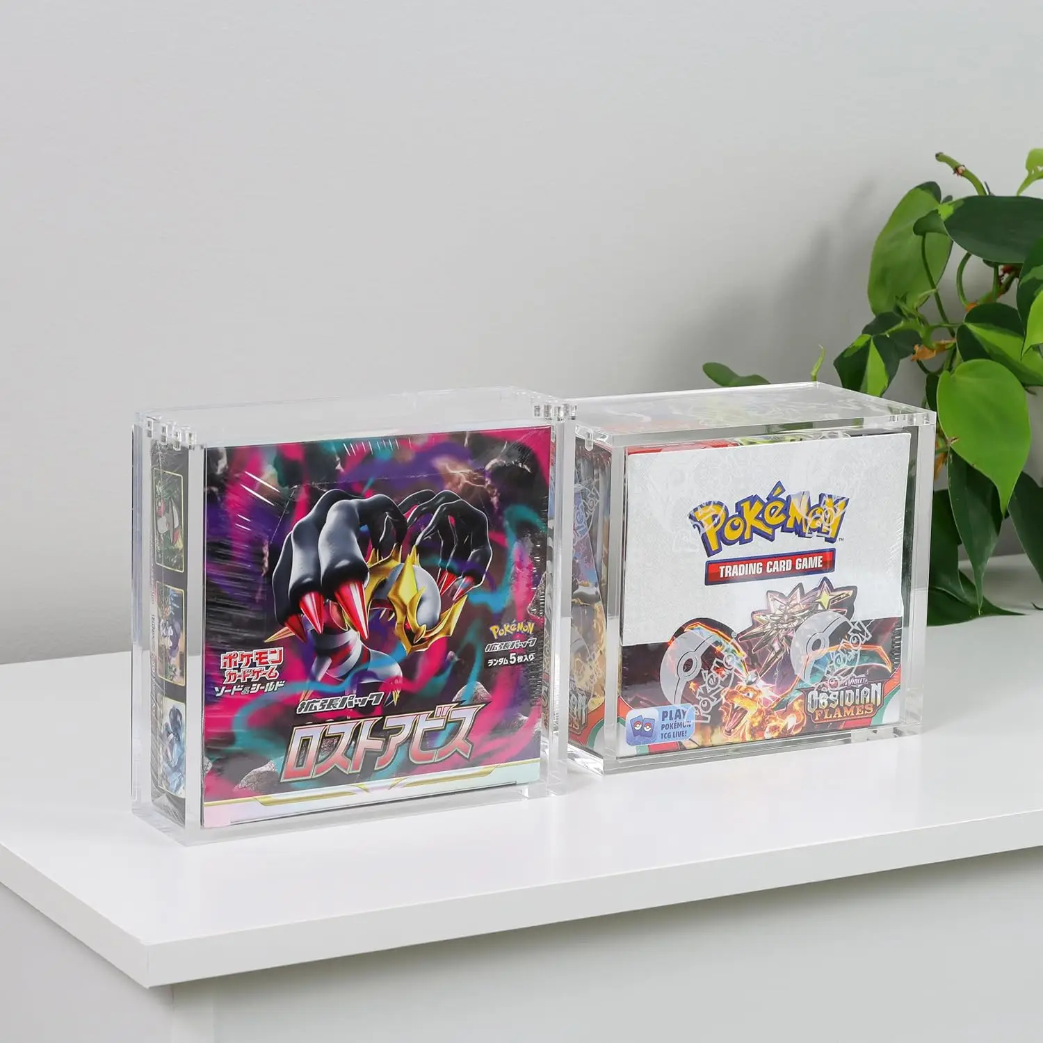 Clear TCG Booster Box Magnetic Closure Lid Acrylic Pokemon Protective Case  Japanese Pokemon Card Display Case