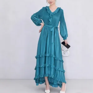 New Design Women's Fashion Dress Factory Wholesale High-quality Loose Casual Dresses Miyake Pleated Dresses