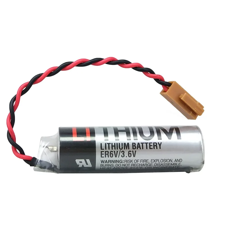 TOSHIBA ER6V 3.6V 2000mAhLi/SOCl2 Lithium Battery Suitable for Omron PLC Industrial Control Servo Programmer