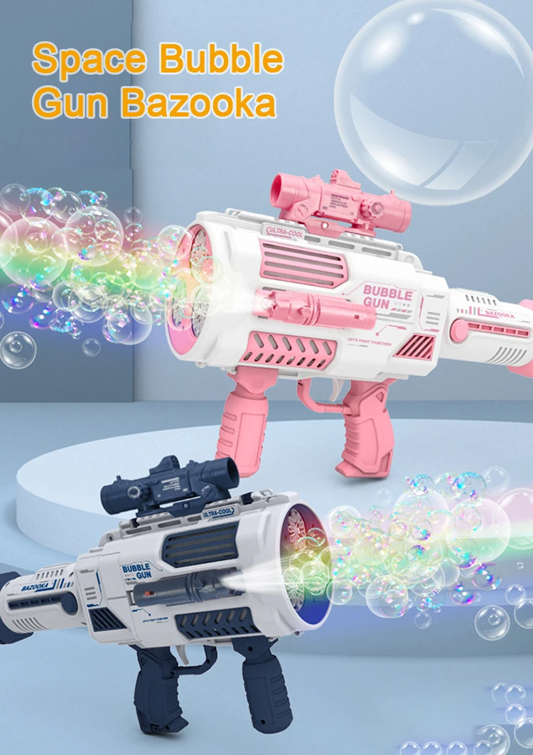 2022 summer Bubble gun Game toy set Gatling Electric Bubble Blower Toy  Fully Automatic Boy Toys Bubble Shooter Gun