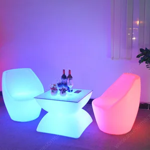Modern Design Color-Changing LED Light Cube Small Plastic Stackable Table Top for Home Bar Flashing LED Ice Cube with Lighting