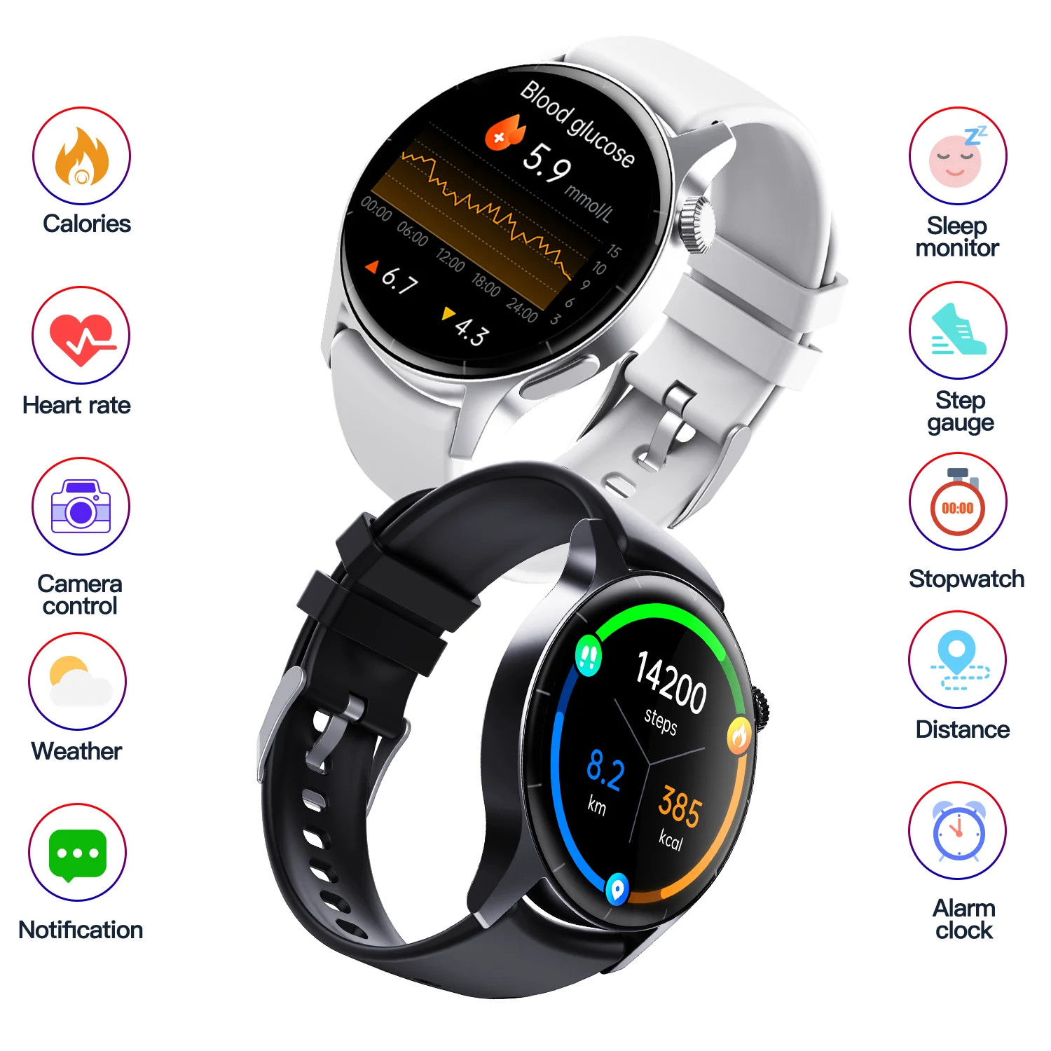 2024 Set Touch Screen Sim Card 4G Android and Camera Lcd Display China 7 in 1 Strap Set Multiple Sport Modes Women Smart Watches