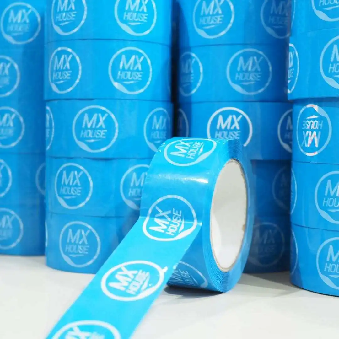 Small MOQ Customized Printed Branded Pink Packaging Mail Box Packing Tape With Logo Skotch Emballage for Small Business