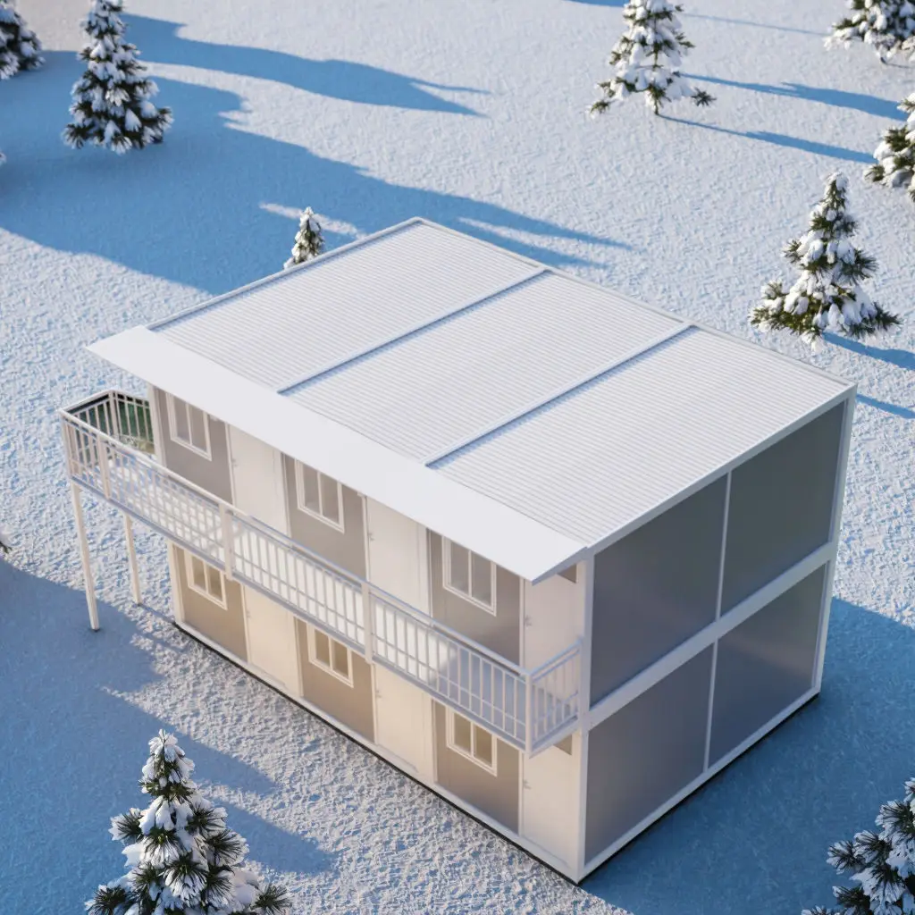 Easy Assemble Ready to Ship Casas Prefrafricadas Customized Light Luxury Furnished 2 Floor Glass Container House