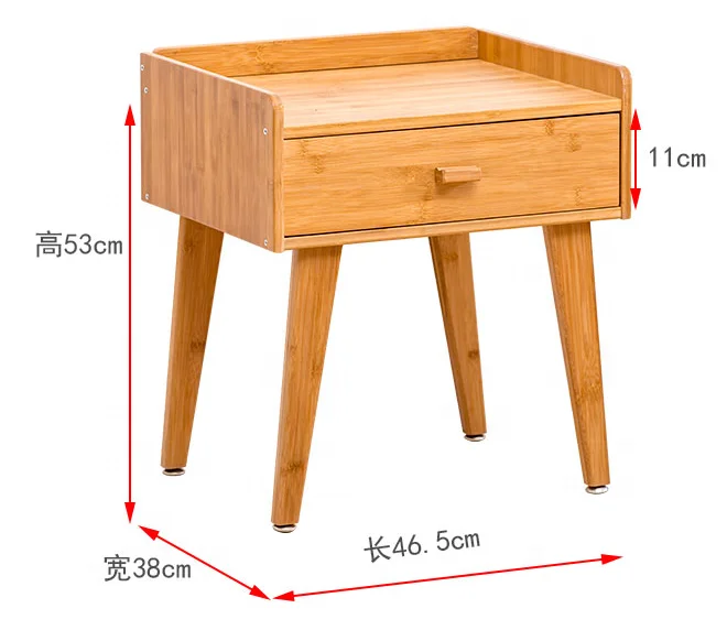 Тумбочка из бамбука в античном стиле, тумбочка для спальни