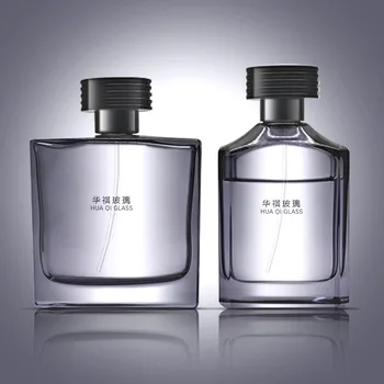 wholesale square perfume bottle glass transparent tester perfume bottle 50ml packaging