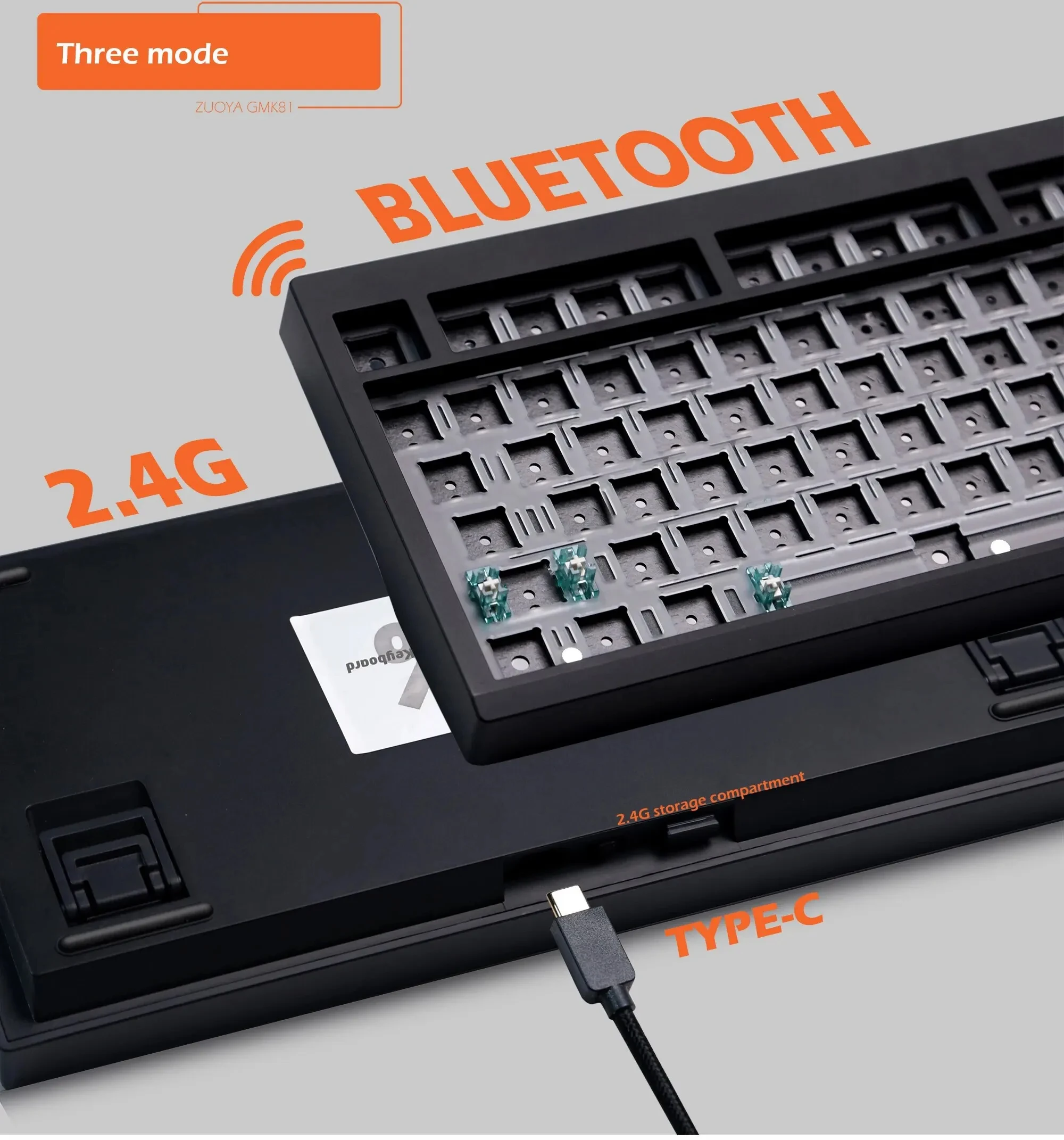 GMK81 Mechanical Keyboard Kit - Support VIA 3 Mode Wireless