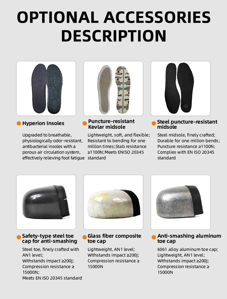 Fh1961 Tactical Safety Shoes With Steel Toe For Harsh Environments