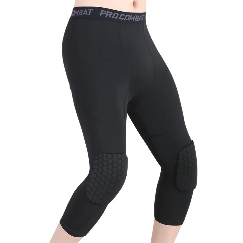 Marca comercial crecimiento emitir Wholesale Basketball Pants Honeycomb Knee Pads Compression Anti-collision  Leggings Fitness Gym Sports Protection Training Leggings From m.alibaba.com
