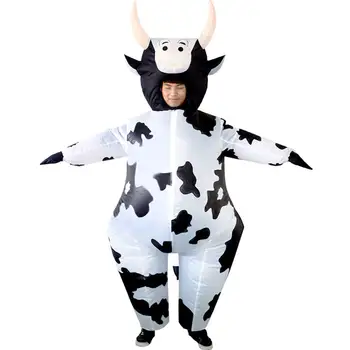 Huayu Hot Selling Inflatable Costume White Cow Game Cloth Adult Funny ...