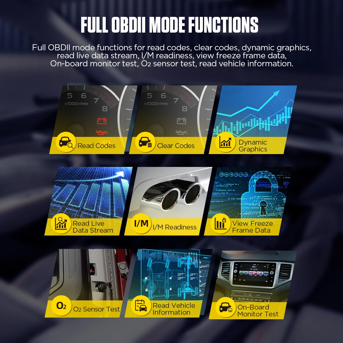 AUTOOL CS605 Engine ABS Code Reader Oil EPB SAS Bleeding Throttle Resets OBDII Auto All System Diagnostic Scanner Tool