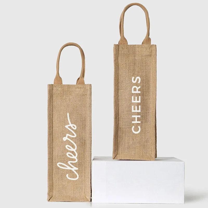 Shop for Jute Wine Bags - Printed