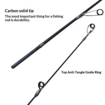 Fuji Guide Ring Full Carbon Ultra-Light Hard Action Baitcasting Rod with Solid Carbon Tip for Rivers and Streams-Weihai Factory – Hard Lure – view 3
