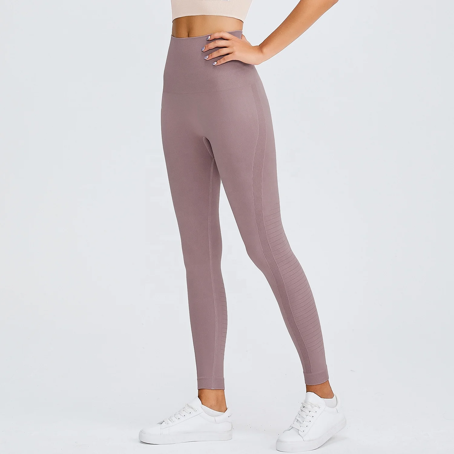 High Waist Nylon Gym Pants Seamless