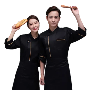 High Quality Fashion Black Chef Uniform Chef Uniform With logo Customized Service Modern Restaurant Uniforms