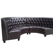 Customized night club sectional sofas and fashionable western restaurant leather button sofa