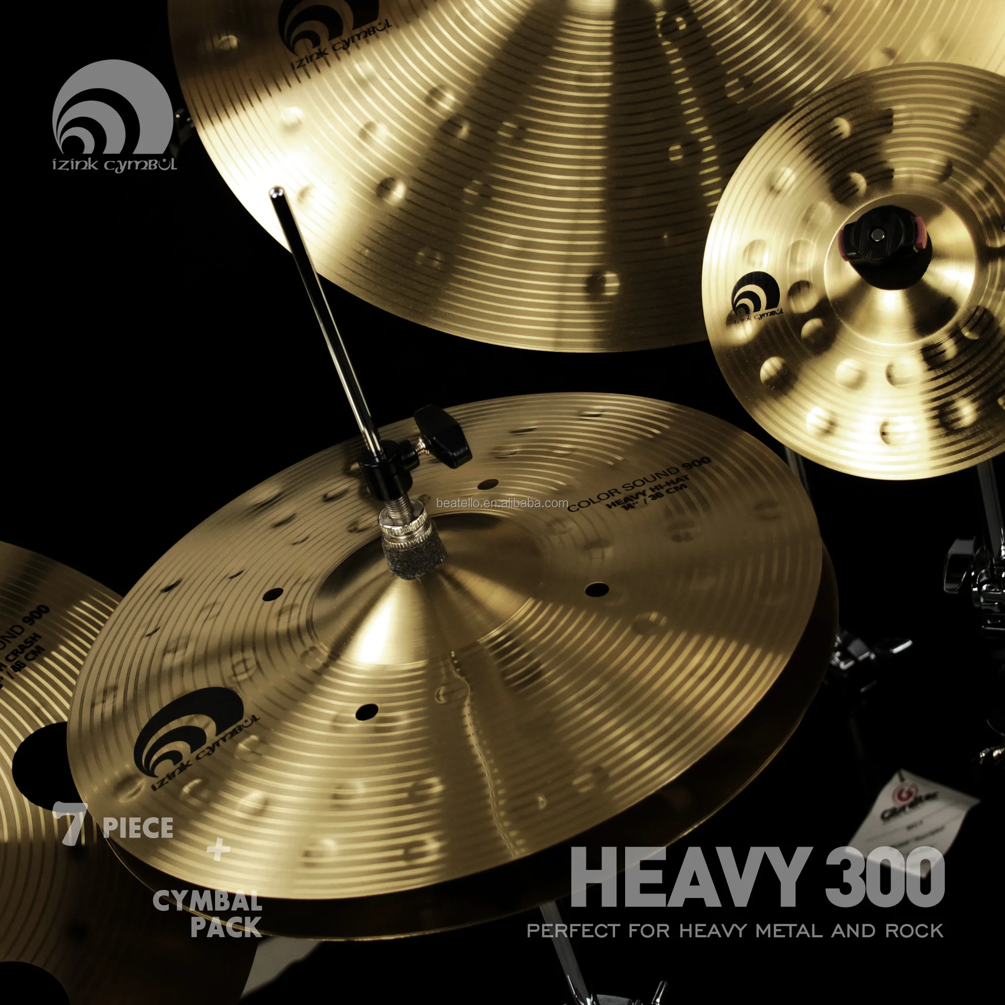 IZINK Hand-Made Cymbal Set - Professional Splash Ride Drum Cymbals