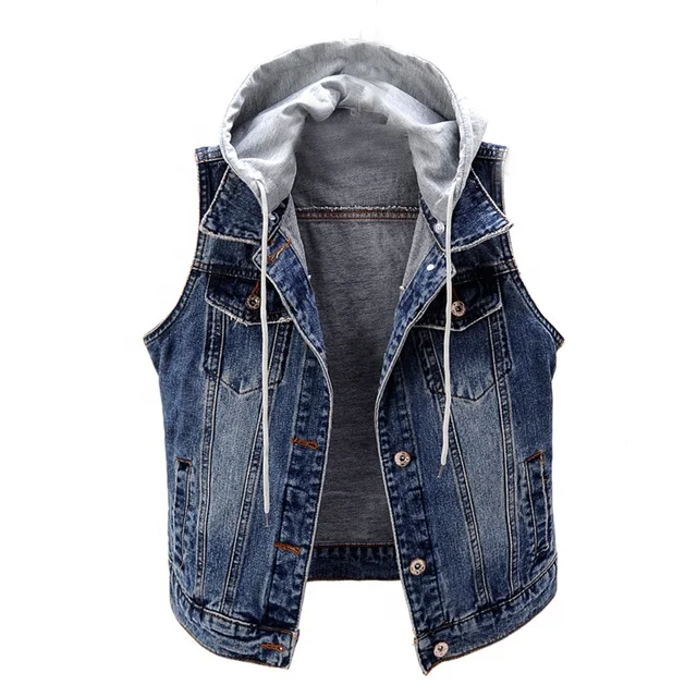 Shop Our New Design Fashion Sleeveless Jacket Denim Vest
