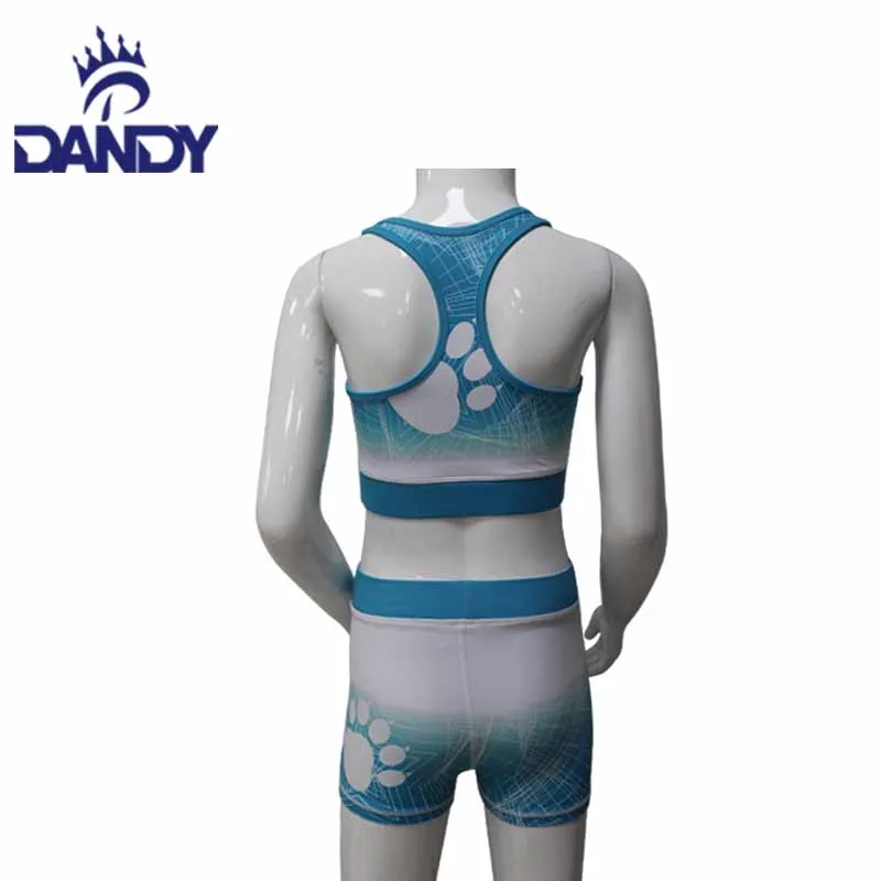 Dandy Custom Sublimation Youth Cheerleading Uniforms Dance Costume Ombre Cheer Practice Wear