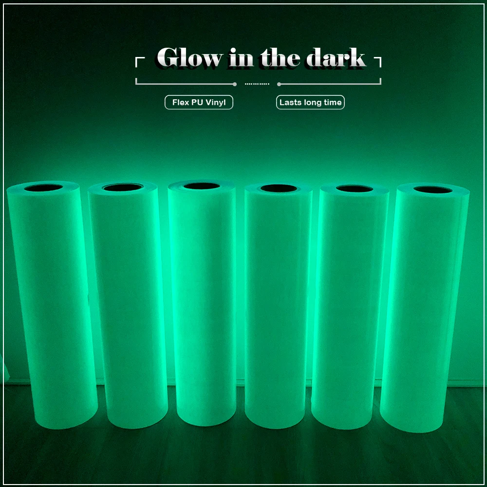 Relitong Pu Htv Colored Glow In The Dark Htv Glow In The Dark T Shirt Vinyl Iron On Glow In The