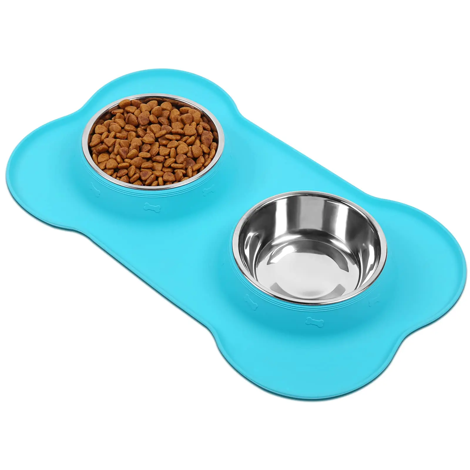 Wholesale Stainless Steel Food Feeding Pet Bowls Double Feeder Dog Cat