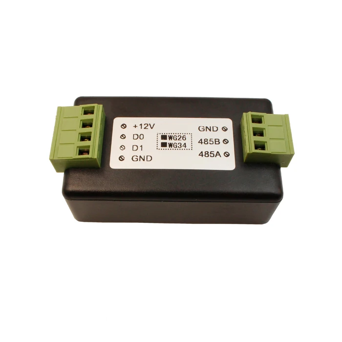 
Конвертер передачи данных wiegand26/34 в RS485 с протоколом MODBUS для контроля доступа 