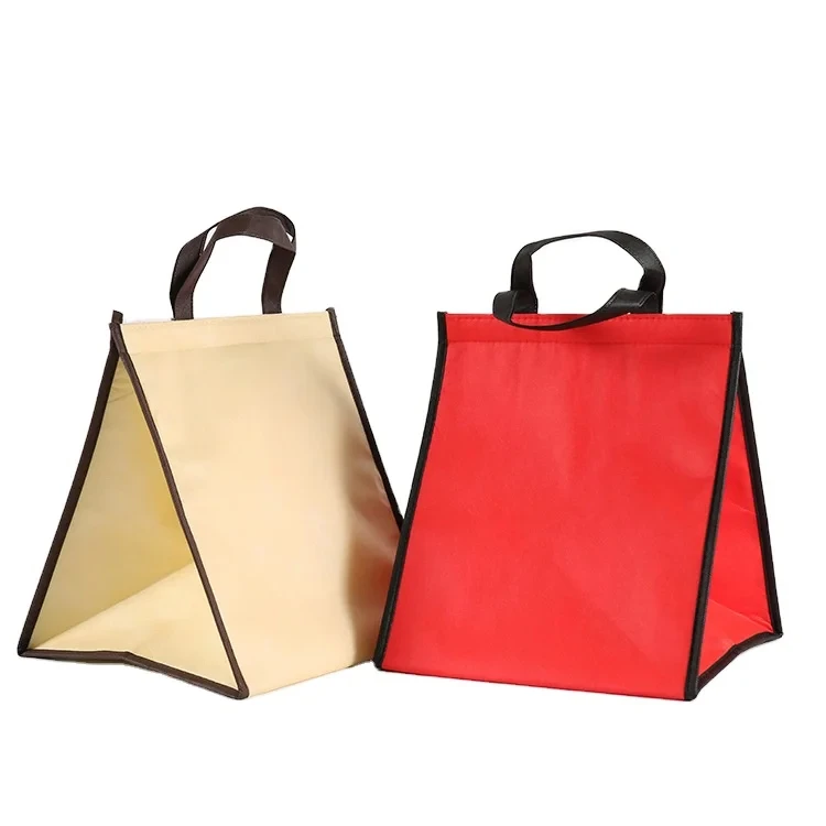 OEM Insulated Cooler  Bag Supermarket Custom logo Lunch Bag  Non Woven Outdoor Picnic Food Cooler Bag