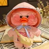Pink round hat letter sweater white bag