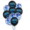 Black with blue 2 blue confetti
