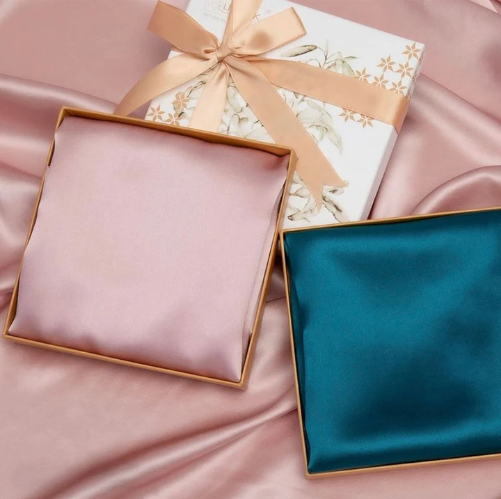 Hidden Zipper 22 Momme Double-Sided Mulberry Silk Pillowcases with Luxury Gift Box Packaging