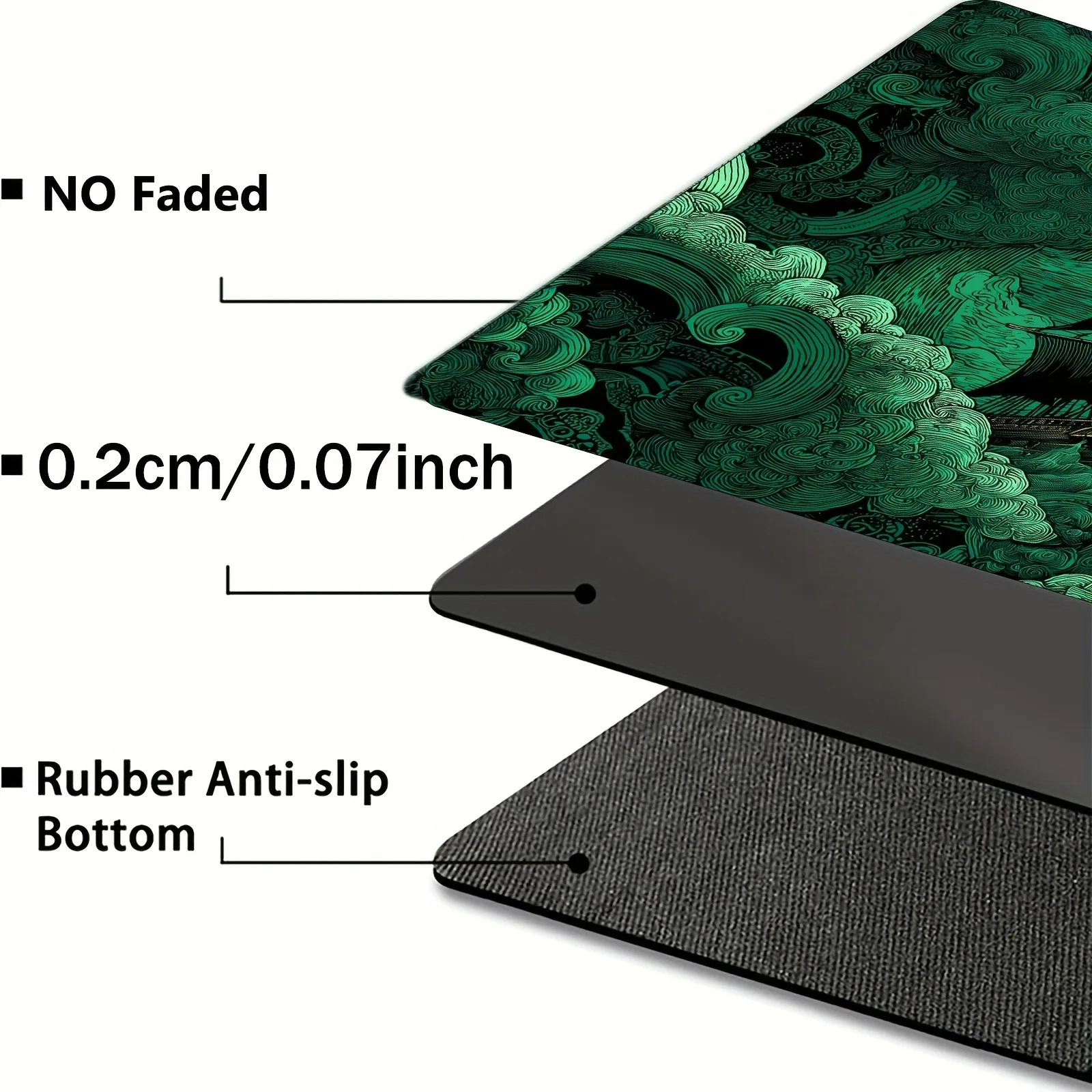 Green Ship in Sky Fantasy Scenery Stylish Cool PC Gaming Mouse Pads Gamer Mats Teclado P aperçu 5