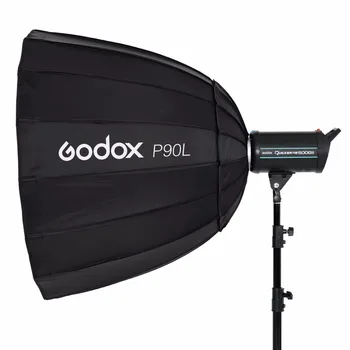 Godox Portable P90L 90CM Deep Parabolic Softbox Bowens Mount Studio Flash Speedlite Reflector Photo Studio Softbox
