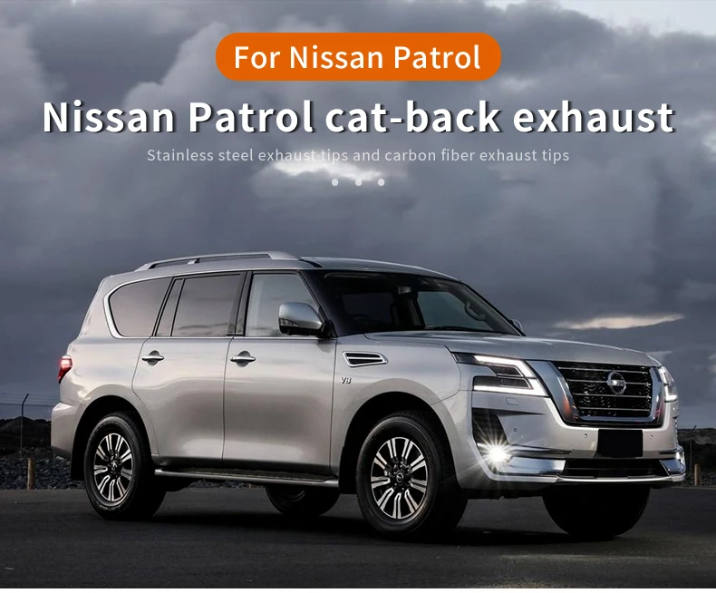 Racing Stainless Catback Valved Exhaust for Nissan Patrol Y62 2016-2022 Exhaust System with Dual Muffler Tips