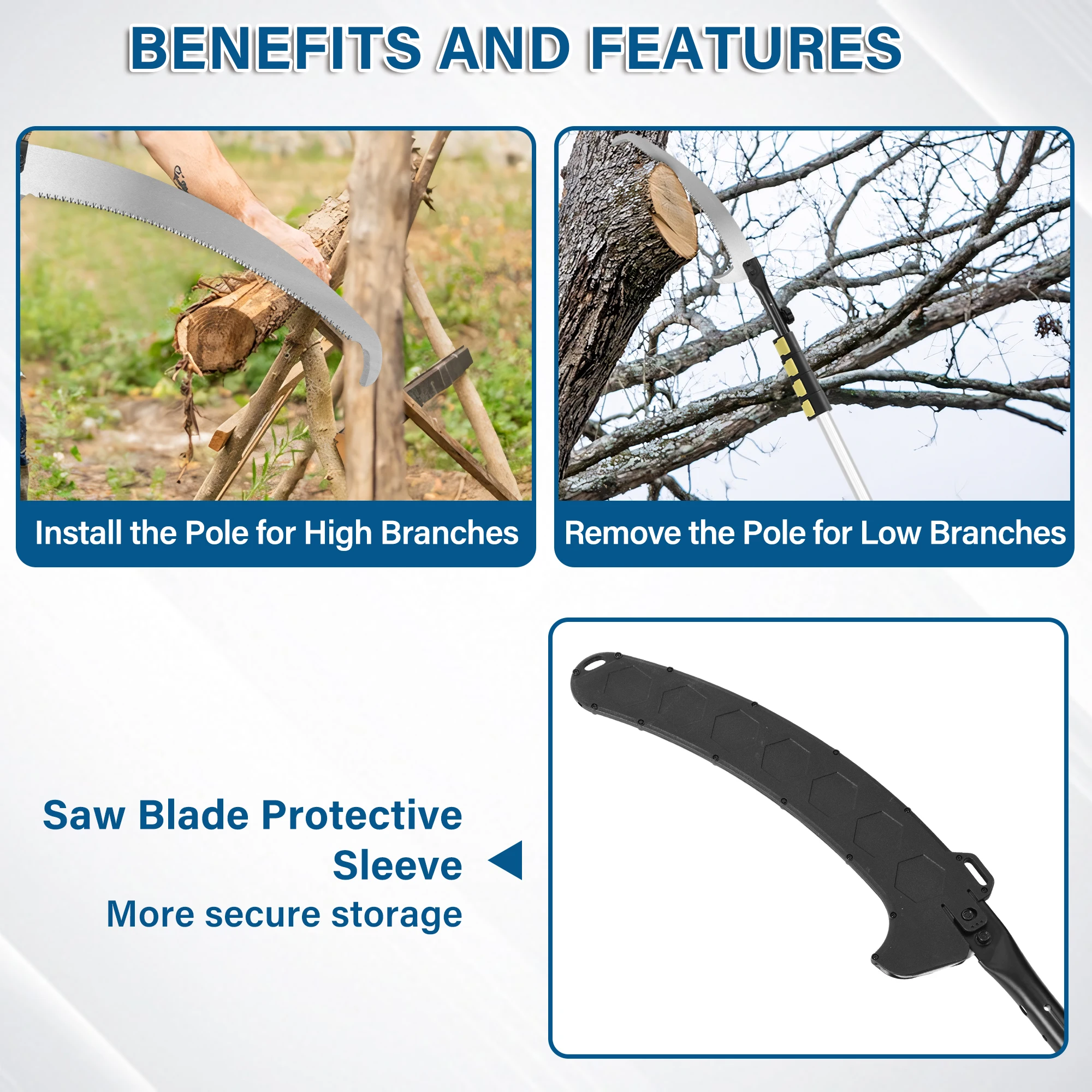 Manual Garden Hand Cutting Saw Portable Pole Saw Telescopic Pruning Saw ...