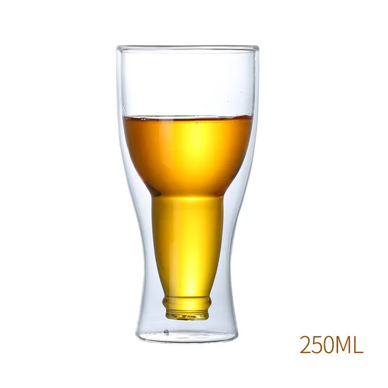 Customized 250ml Reusable Glass Beer Steins Handmade Modern Classic Novelty Cup Unique Chilled Wine & Beer Cup