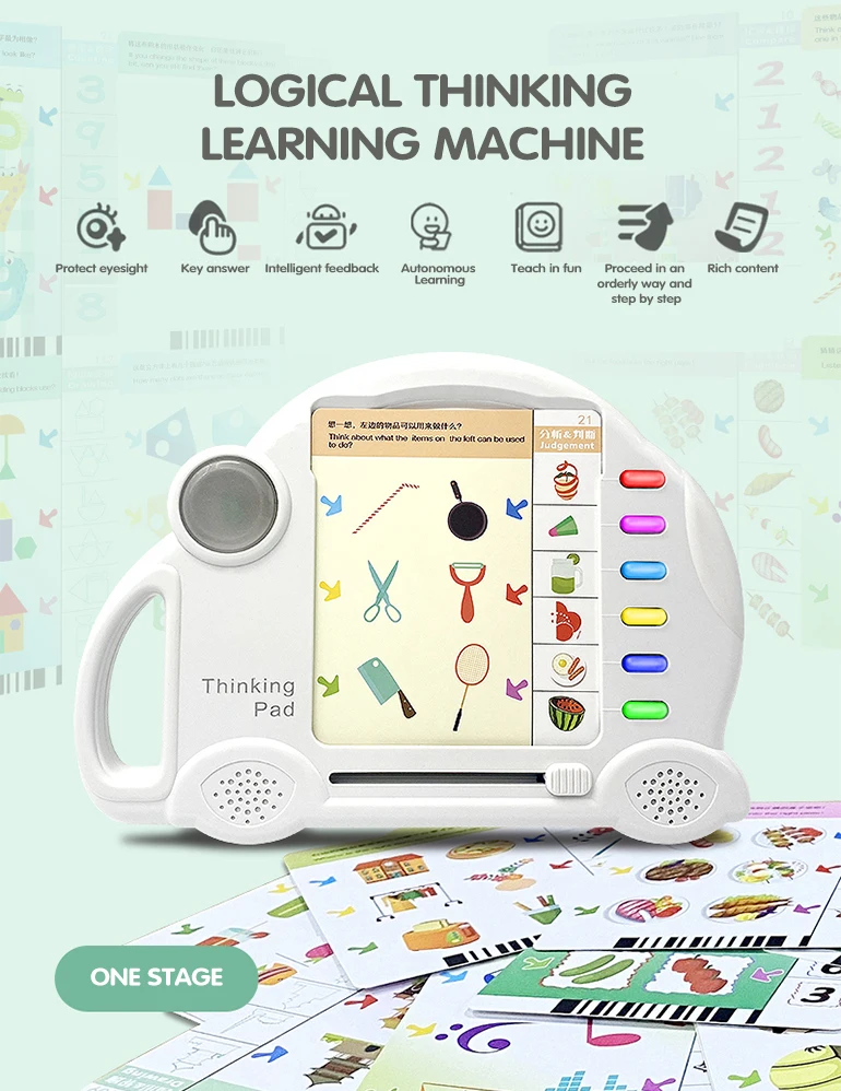 Juguetes kids early toy learning machine logical thinking game educational learning machine toy cards