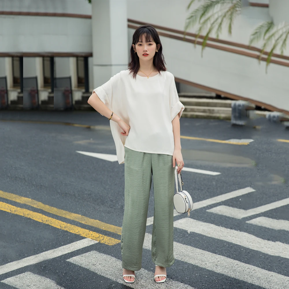 713761 Pantalones Para Las Mujeres 2021 De Alta Calidad De Moda Mujer  Elegante Piso Largo Ancho Pierna Loose Fondo Blanco Pantalones - Buy  Pantalones Casual,Pantalones Casuales,Pantalones De Las Mujeres Product on  Alibaba.com