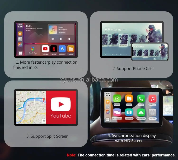 2022 NEW Carplay Android 11 Box suitable for NEW Audi Ford VW universal car screen youtube netflix video streaming