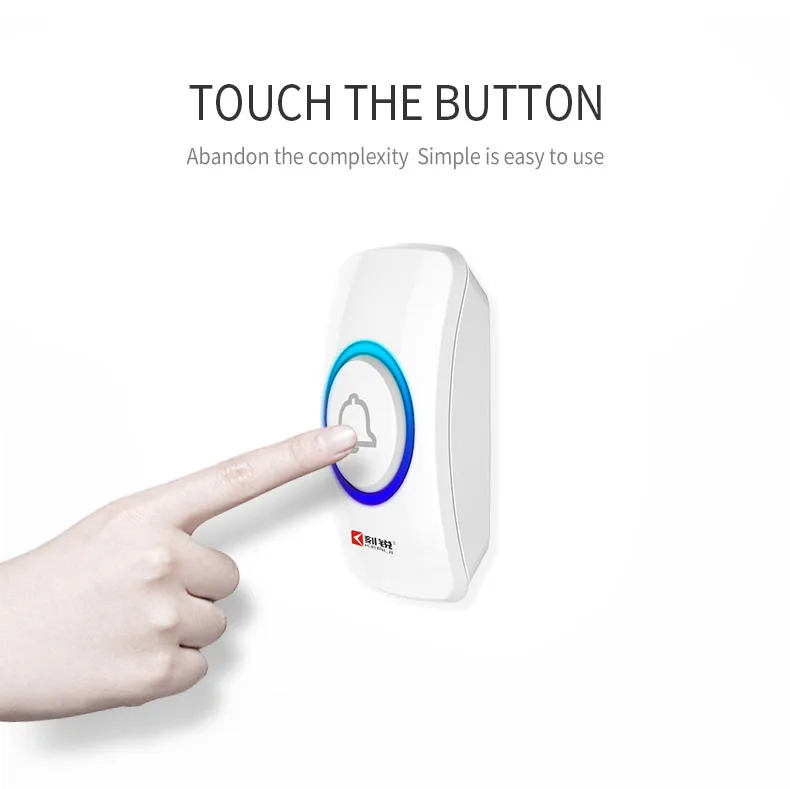 Kerui smart wireless doorbell with receiver waterproof 57 ringtones chime UK EU US Plug ring door bell