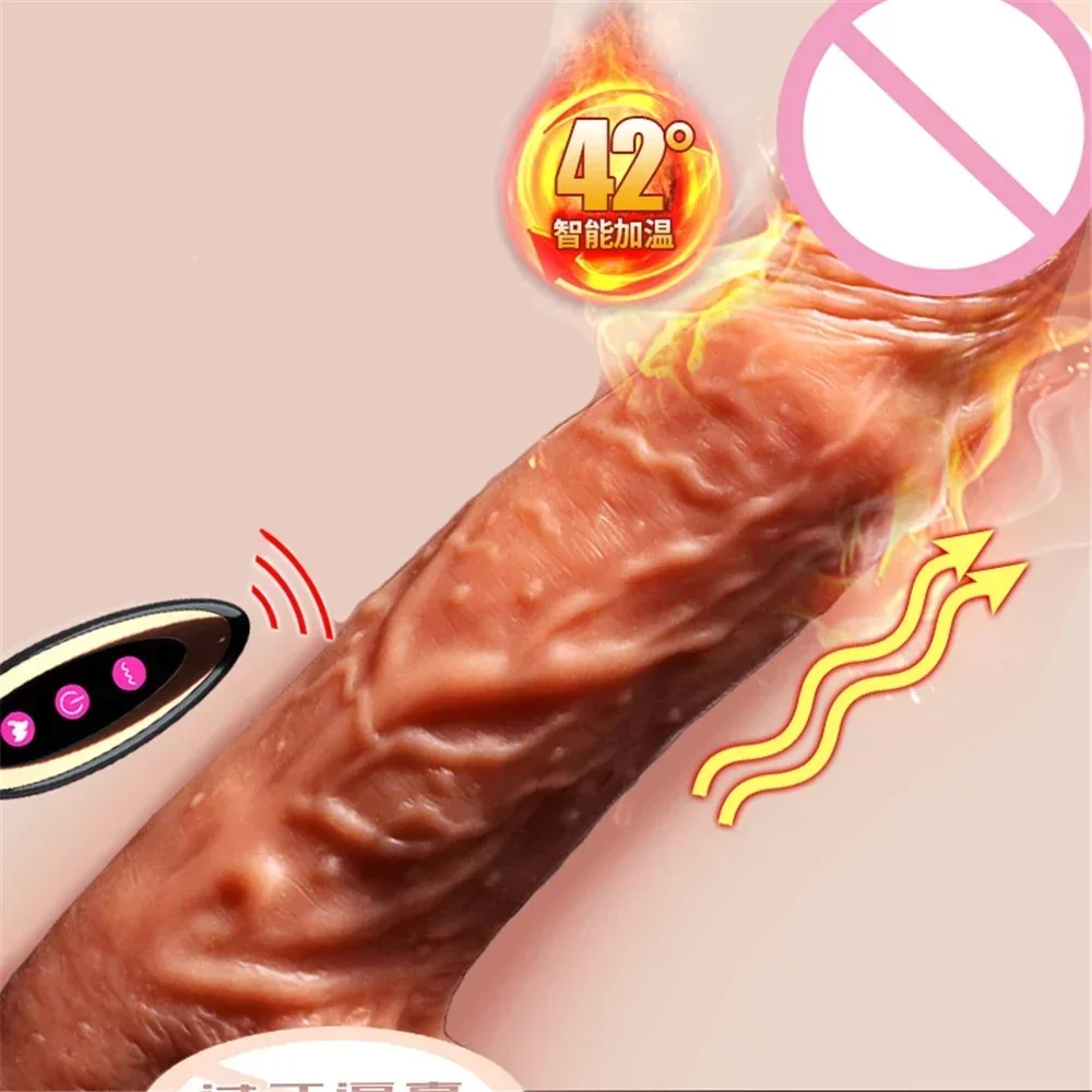 Realistic Dildo Vibrator Heating Thrusting G Spot Anal Stimulator Silicone Dildos Suction Cup Huge Penis Sex Toys for Women Man