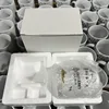 Taza blanca, caja blanca personalizada, espuma.