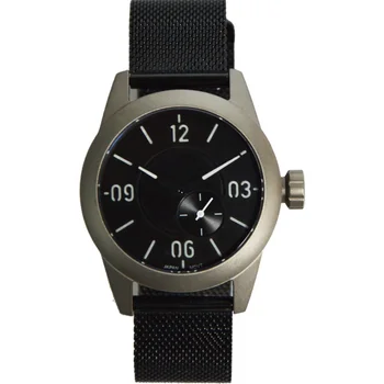 New design Japan miyota automatic chronograph black dial titanium army man watch