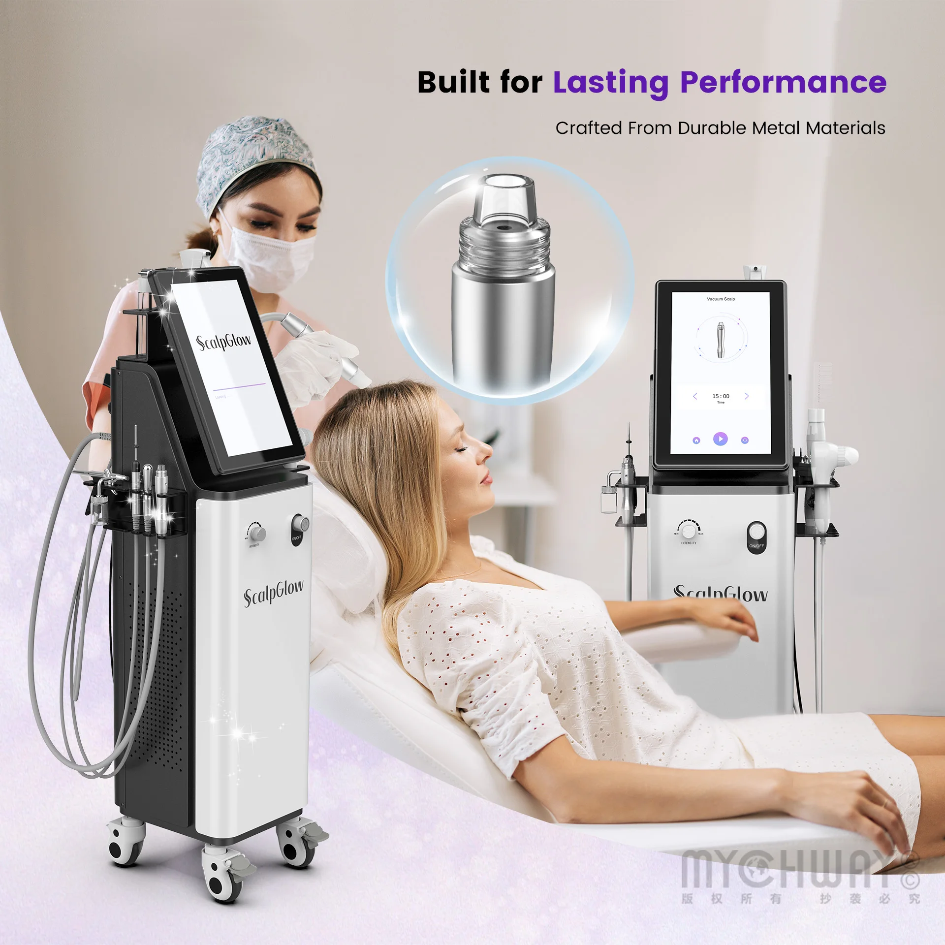 Scalp Glow 8 in 1 Head Spa Bubble Spa Scalp Machine for Cleansing Moisturizing