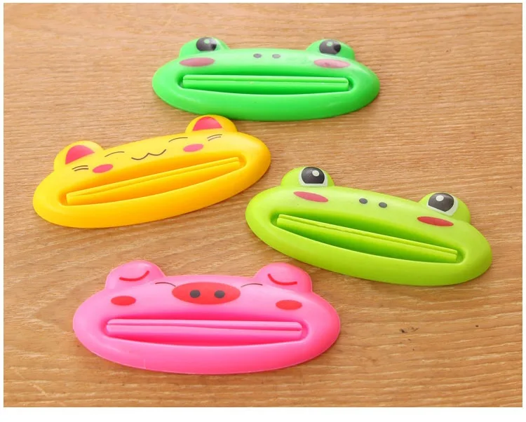 Children panda pig frog plastic bathroom accessories toothpaste tube squeezer