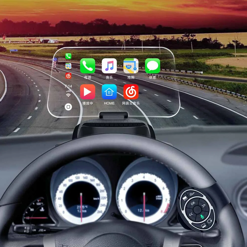 TOP Selling Head up Display for Car Hands Free Car HUD and Remote Control LED Display