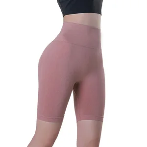 Customizable Women Fitness Scrunch Solid Color Butt Lift Yoga Shorts High Waisted Premium Sports Seamless Leggings