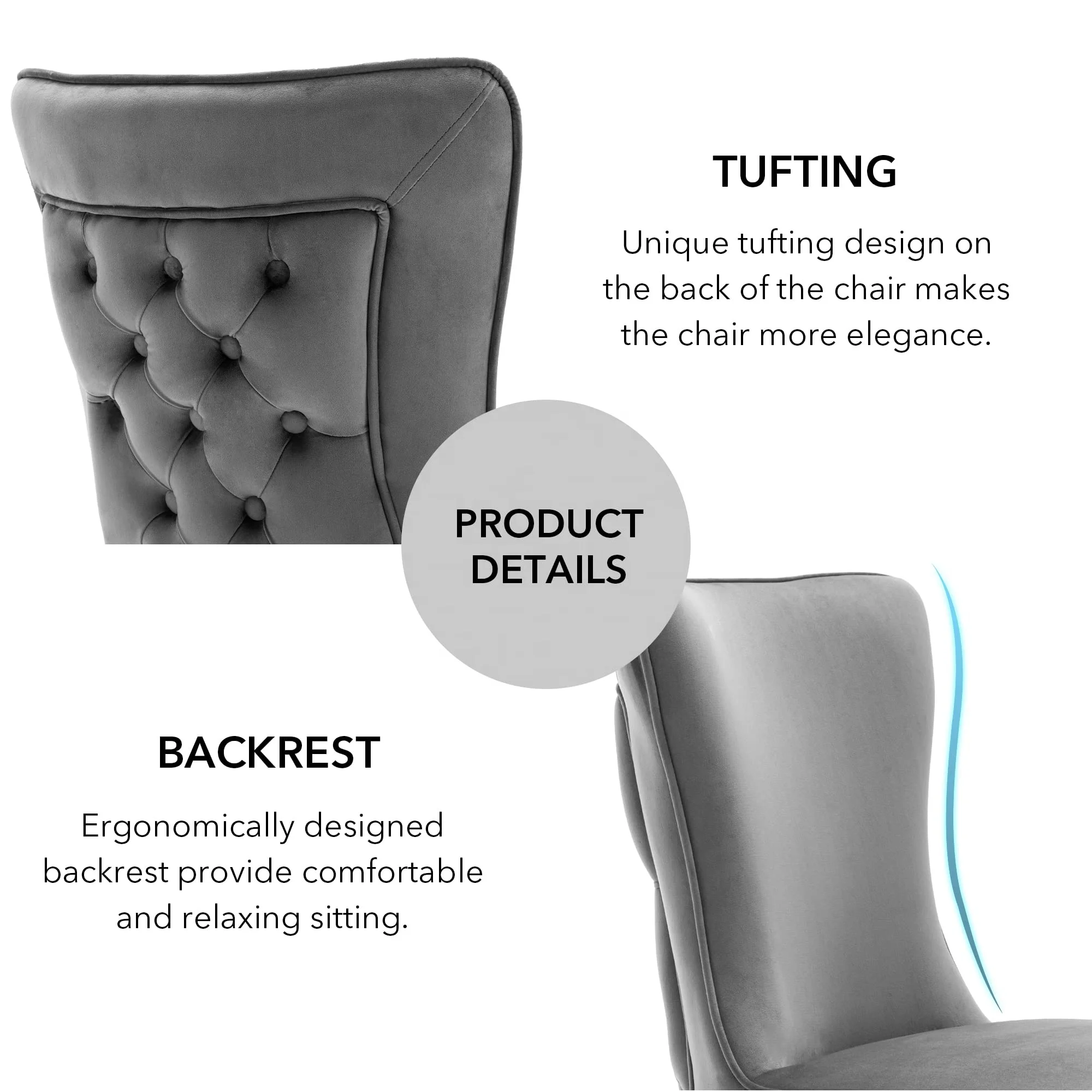 Siyang Cross Leg X Button Velvet Cushion Chairs For Dining Table