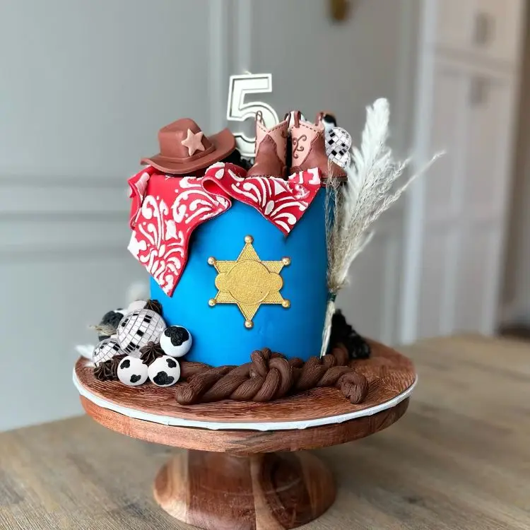 Cowboy Hat and Boot Cake Toppers Disco Ball Cake Topper Western Cowboy Cowgirl Birthday Baby Shower Party Favors