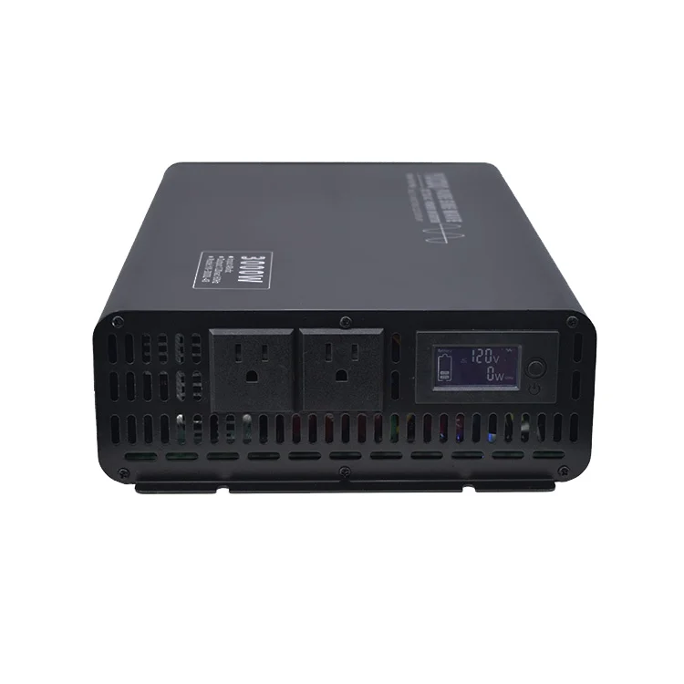 WZRELB 3000W Pure Sine Wave Inverter – 12/24/36/48VDC To 120VAC, 6000W Peak, Solar Ready, LN-3000