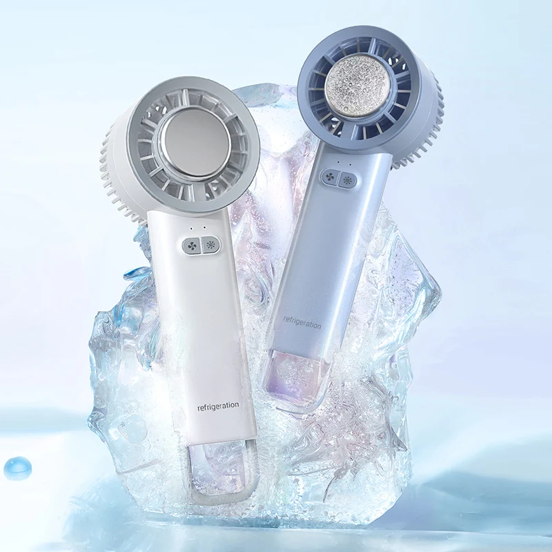 Summer Gadget Handheld Turbo Jet Fan Mini Portable Ice Cold Fan Generation Brushless Motor Wind High Speed Duct Fans